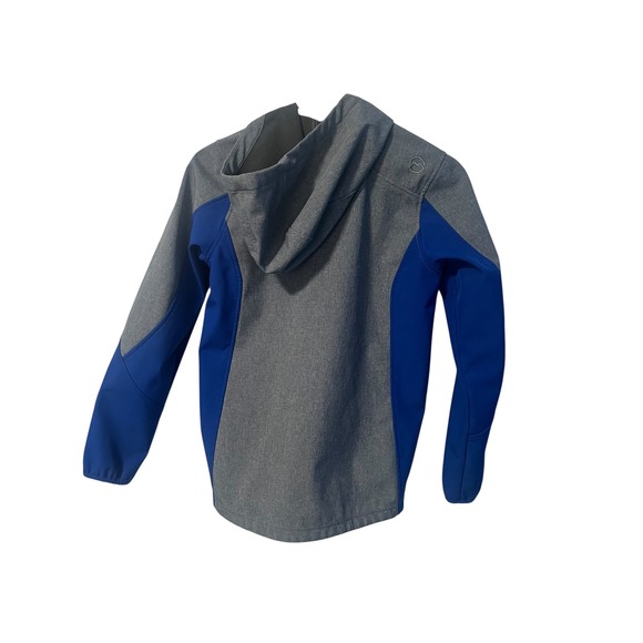 Magellan Outdoors Jacket Full Zip Hooded Gray Blue Boys Size L - Picture 2 of 7